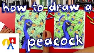 How To Draw A Peacock (realistic)