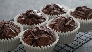 驚くほど濃厚でふんわり♡なチョコマフィン |  Amazing! rich and fluffy chocolate muffins