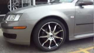 HILLYARD CUSTOM RIM & TIRE 2006 SAAB 9 3 RIDING ON 17" TUNER RIMS & TIRES