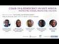 COVID-19 & DEMOCRACY IN EAST AFRICA CONFERENCE: Civil society, uncivil environment?