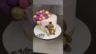 Teddy BearBaby Shower cake #teddybearcake #shorts #birthday#teddy #teddybearlove #cake #babybirthday