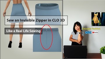 How to Sew an Invisible Zipper for a Skirt in CLO 3D Quick and Easy