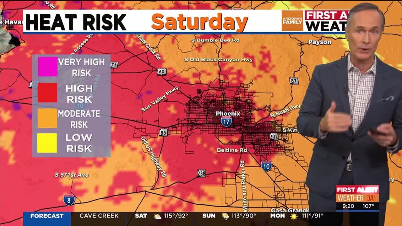 Dangerous heat with some rain chances for parts of Arizona - YouTube