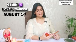 GEMINI ♊️ मिथुन राशि LOVE IS SET TO SIZZLE ❤️‍🔥  LOVE & CAREER AUGUST 1-7 WEEKLY HOROSCOPE ❤️ 🔮 