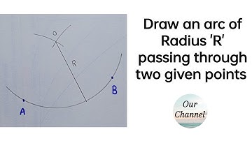 Drawing an arc passing through two given points| Engineering Drawing| Drawing