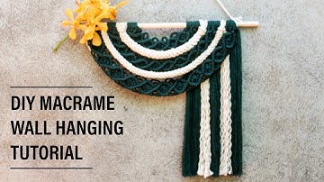 DIY Macrame Wall Hanging #8, Crown knots, Semi Circle by TNARTNCRAFTS