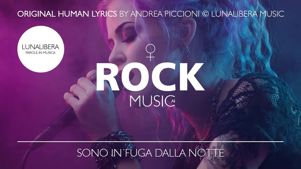 Sono in fuga dalla notte - Brano AI da testo originale #musicaai #poesiaumana #rockmusic