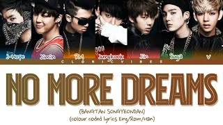 BTS - No More Dream (방탄소년단 - No More Dream) [Color Coded Lyrics/Han/Rom/Eng/가사]