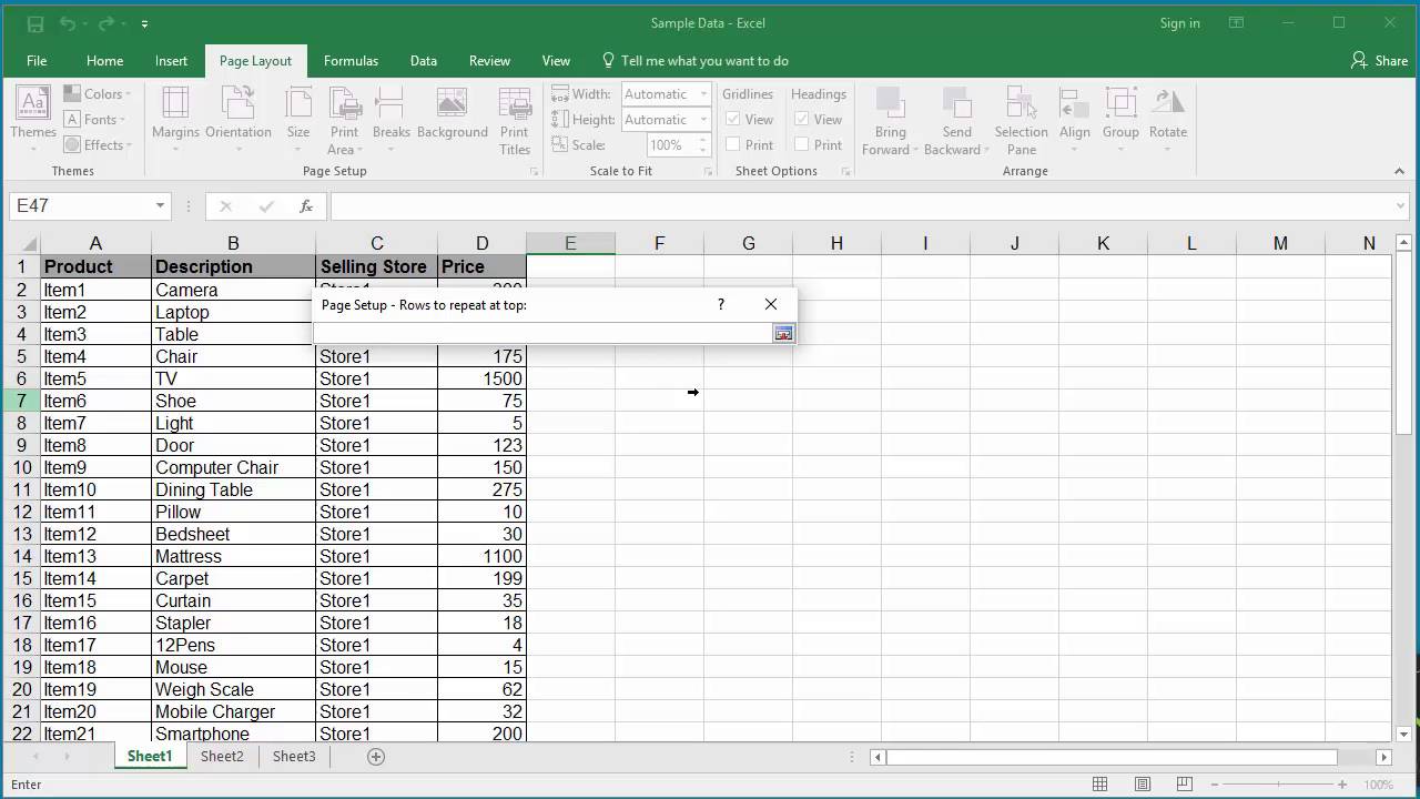How To Repeat Rows At The Top During Printing In Excel 2016 YouTube How To Repeat Rows At The Top During Printing In Excel 2016 YouTube
