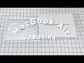 ☁️macbook air (silver) m1 chip unboxing | setup + accessories 🌱
