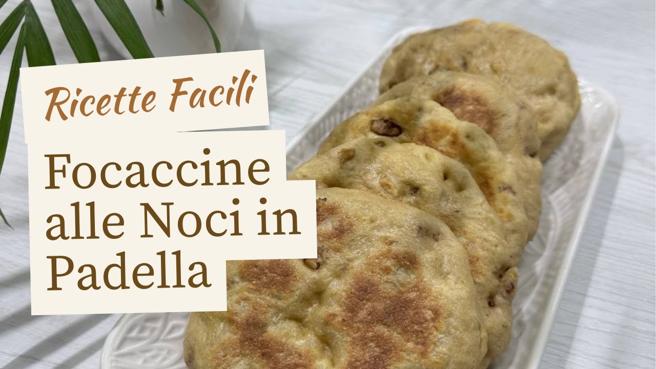Focaccine alle noci in padella senza lievito (vegane) | Pronte in 10 minuti