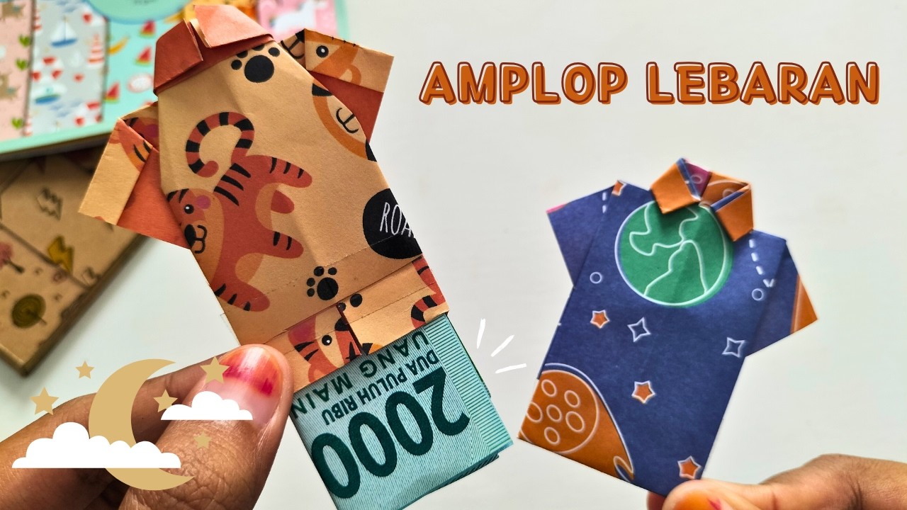 Ide bikin amplop lebaran model kemeja unik || Amplop THR #11 - Eid Envelope