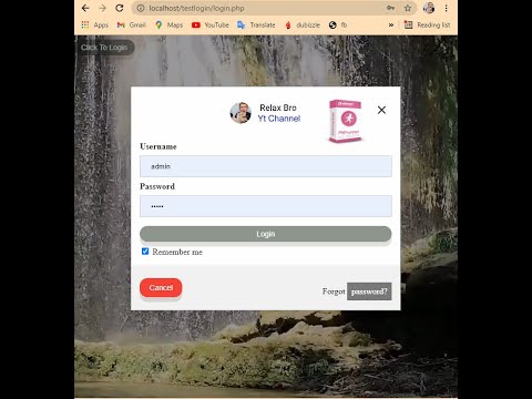 phprunner custom login  video background use external page