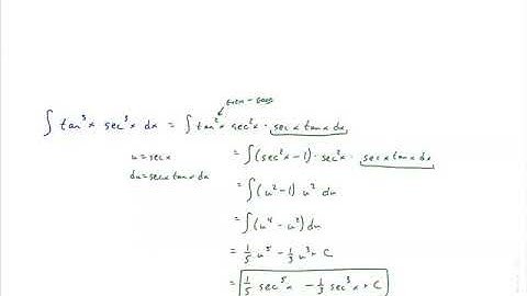 Lecture Sept 28 Powers of Secant and Tangent, Intro to Trig Sub