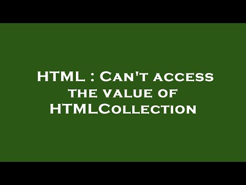 HTML : Can't