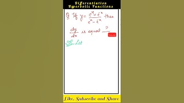 differentiate  Hyperbolic Functions 🔥🔥  #shorts  #maths