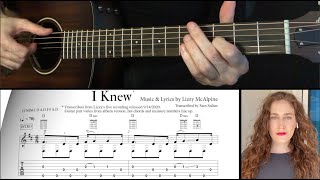 I Knew by Lizzy McAlpine guitar transcription (Featuring Melissa Bayern)