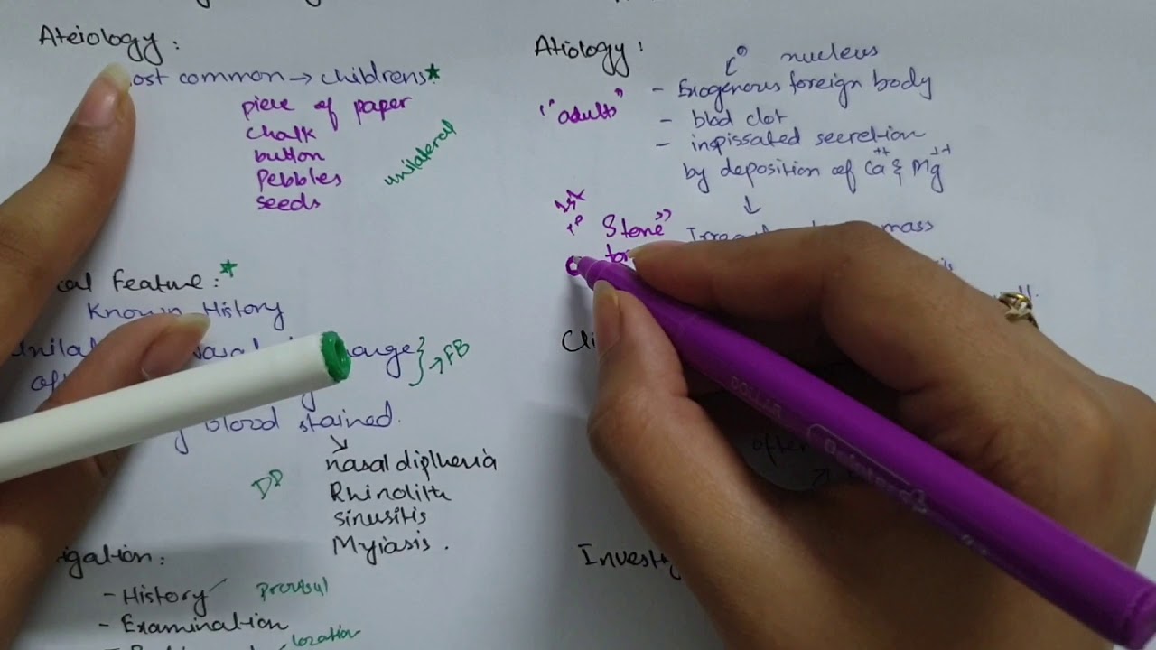 Foreign body , Rhinolith and Maggots description(Nasal Myiasis)? YouTube