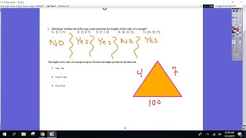 Honors Geometry BC Dec 3rd - Unit 5 - Group Work w/ Triangle Inequalities