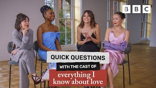 Quick questions with the cast of Everything I Know About Love 💕 BBC