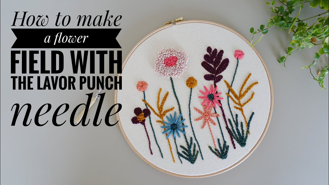 ELABORATE TUTORIAL on the LAVOR PUNCH NEEDLE - learn all the basics and how  to prepare a hoop 