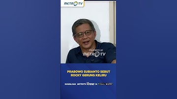 Penilaian Prabowo soal Rocky Gerung Kritik Presiden Jokowi #shorts