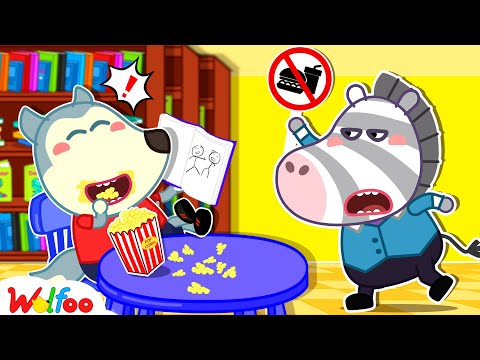 Wolfoo, Don't Eat in the Library! - Learn Rules of Conduct for Kids | Wolfoo Family Kids Cartoon