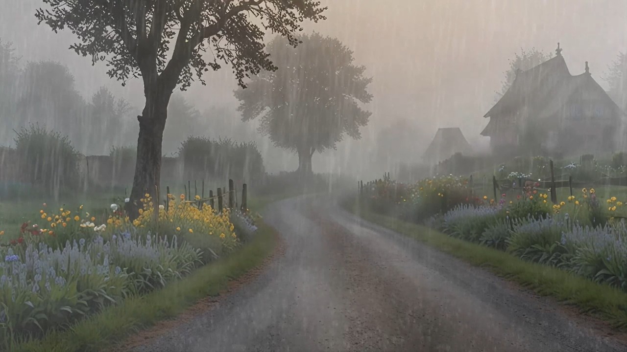Relaxing Rainfall Ambience to Ease the Mind Before Bed | Soft Rain Sounds