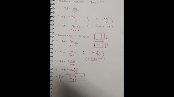Relationship between  Dry density (Yd) , Specific gravity (G) and void ratio(e).
