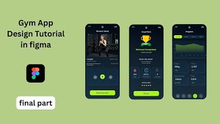 GYM APP UI/UX DESIGN IN FIGMA | FINAL PART | Complete Fitness App Design screenshot 1