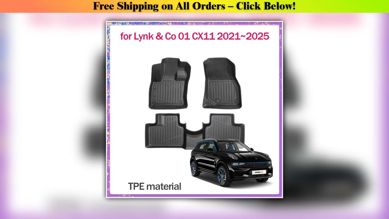 Car Floor Mat for Lynk & Co 01 CX11 AWD FWD 2021~2025 2022 TPE Foot Interior Liner Waterproof Pad