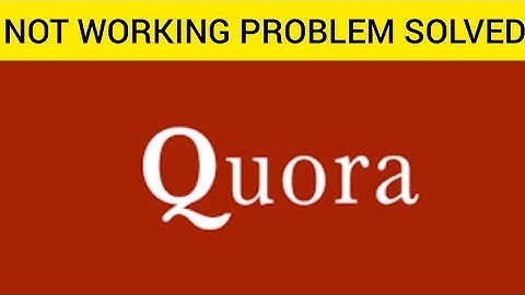 How to fix "Quora" App Not Working Problem |SR27SOLUTIONS