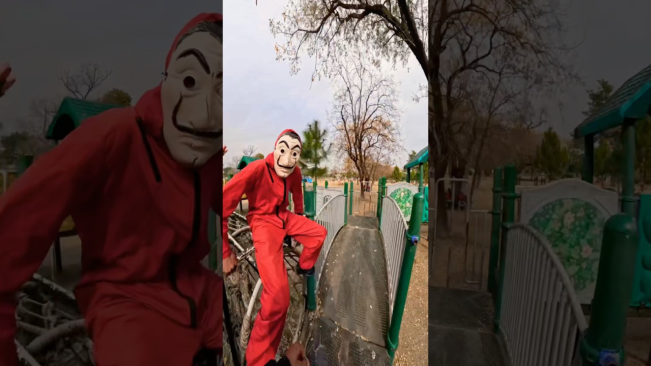 Money heist playground parkour pov😱😨😱😨