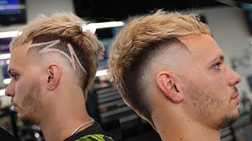 🔥 BURST FADE MOHAWK 🔥 w/ Freestyle Design | Hair Tutorial