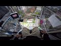 Tower crane driving operator view