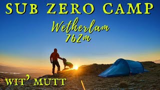 FREEZING SUMMIT CAMP - SOLO WILD CAMPING Wetherlam Lake District UK Backpacking