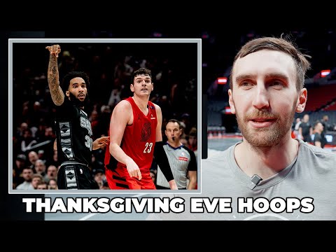 Luke Kornet on Spurs' NBA Cup Game in Portland on Thanksgiving Eve