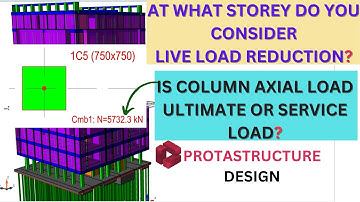 PROTASTRUCTURE ULTIMATE AND SERVICE LOAD BS-6399 LIVE LOAD REDUCTION #civilengineering