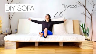 Made My Own Sofa.. from scratch! (With a handsaw) Pt 1 | DIY Plywood Sofa + Plan available