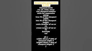 "Unlock Responsive Design with Viewport Units! 🌍 Master vw, vh, vmin, vmax for Flexible Layouts!"