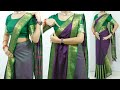 Cotton silk saree draping tutorial step by step | Sari draping guide in easy &amp; simple step | Sari