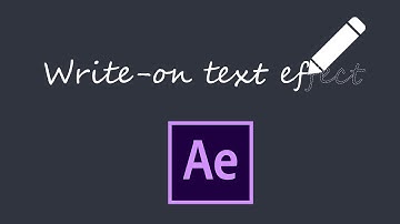 Write-on text effect [After Effects Tutorial]