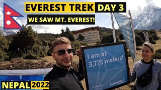 Nepal Everest Trek | Day 3 | FIRST Time Seeing Mount Everest 🇳🇵(I didn't expect this)