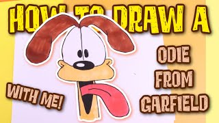 Lets Draw Odie From Garfield with Me