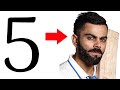 Turn number 5 into virat kohli drawing easy  indian cricket player virat kohli drawing easy method