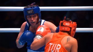 Semifinals (W69kg) SURMENELI Busenaz (TUR) vs DALGATOVA Saadat (RUS)  / AIBA WWCHs Ulan Ude 2019