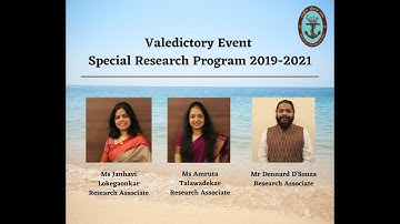 MHS Special Research Programme 2019-2021 Valedictory Event