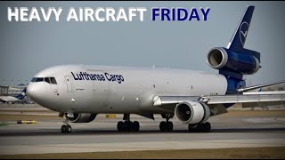 4K Heavy Aircaft Friday Lufthansa Cargo Md-11F Landing 28C Planespotting Chicago Ohare Airport