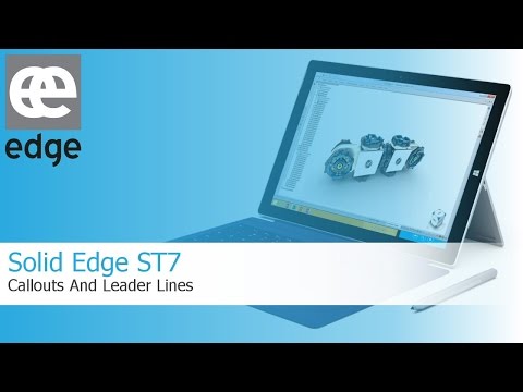 Solid Edge ST7 - Callouts and leader lines