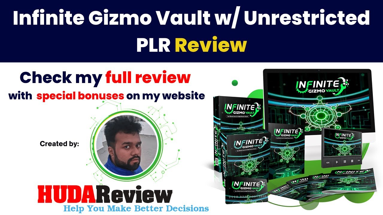 Infinite Gizmo Vault w/ Unrestricted PLR review | Demo | Bundle | Huge Bonus | Discount Coupon